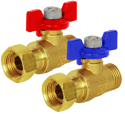 Кран шаровый c накидной гайкой MINI ARCO