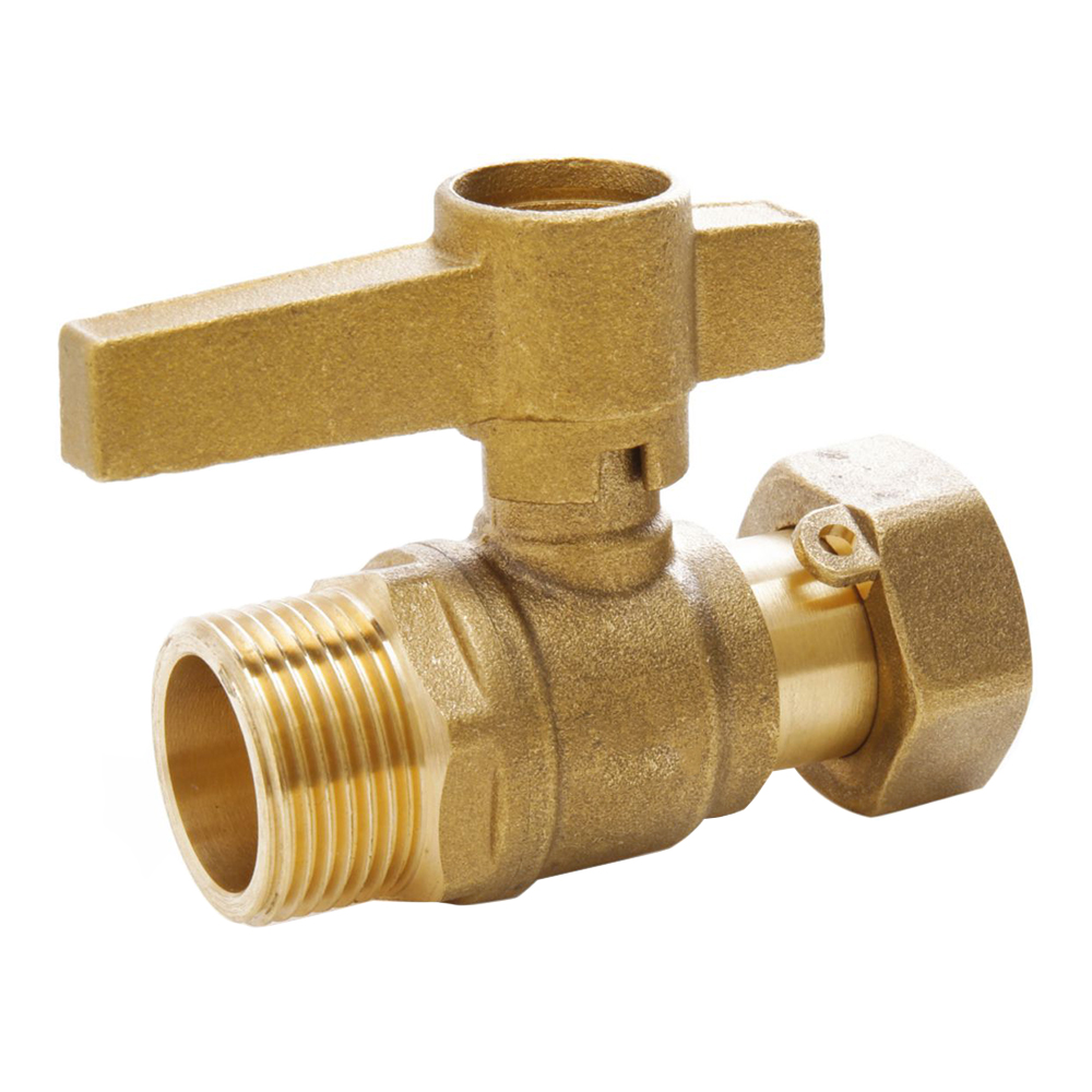 Кран шаровый с накидной гайкой, ручка Sil ARCO