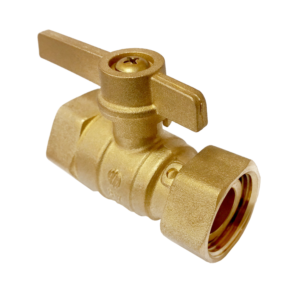 Кран шаровый с накидной гайкой, ручка Sil ARCO