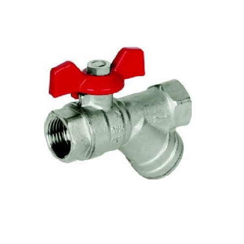 Кран шаровый вн/вн с фильтром, бабочка Sena ARCO