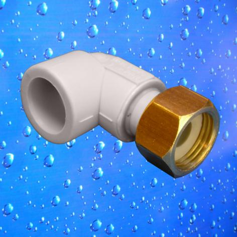 Колено с накидной гайкой